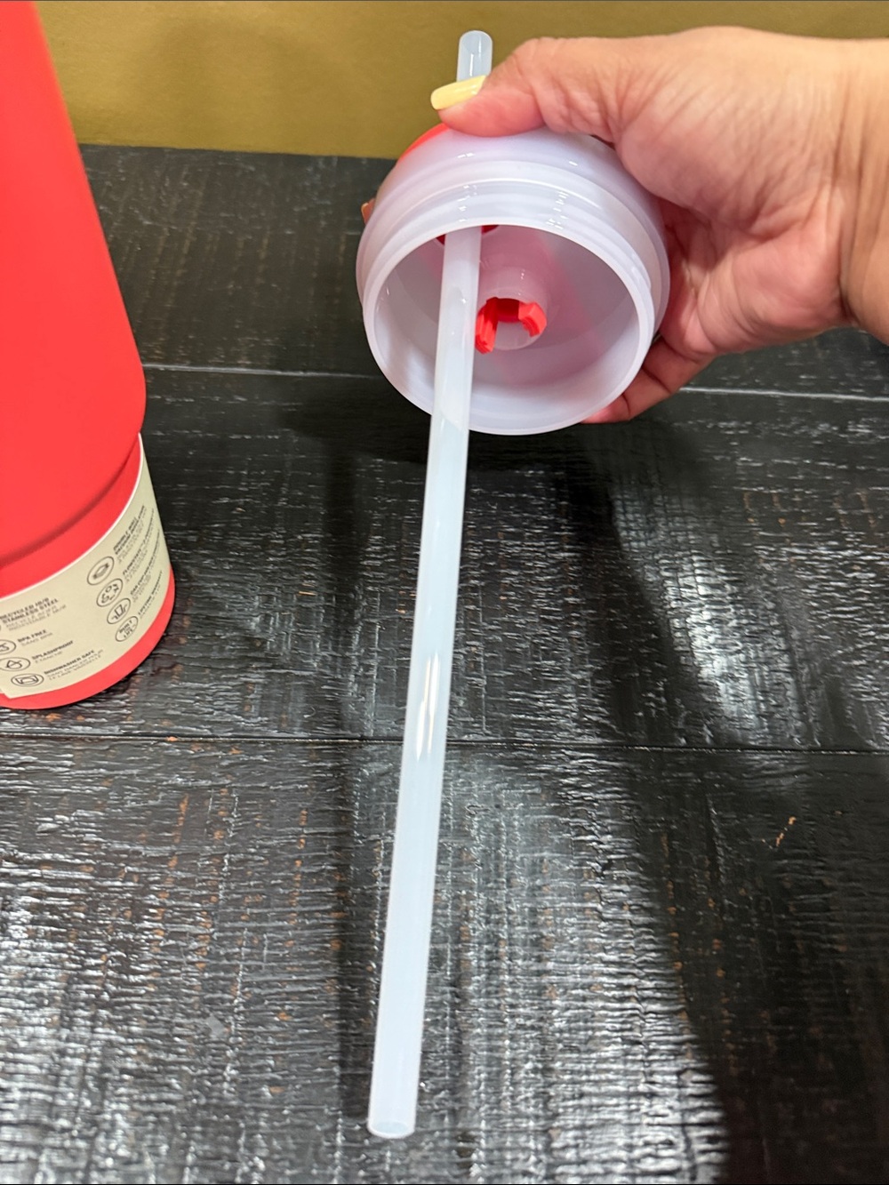 Stanley Hot Coral Insulated Quencher Tumbler with Handle and Straw color white ! - Picture 3 of 5